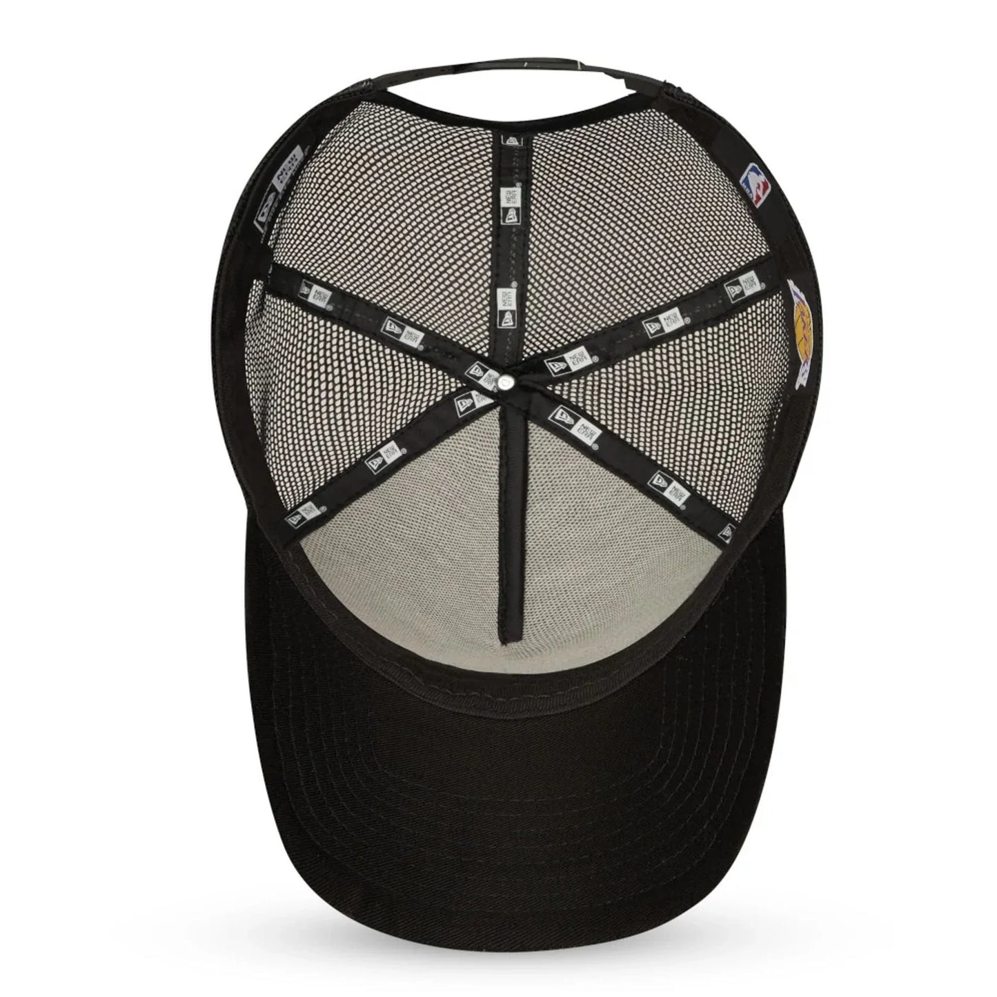 NEW ERA LA Lakers Tonal Black A-Frame Trucker Cap