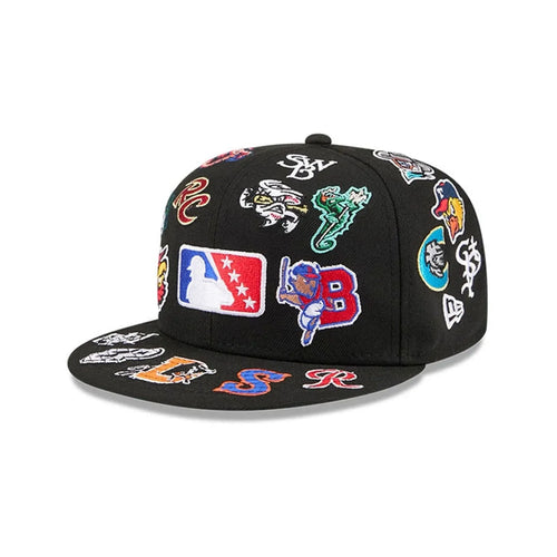 NEW ERA MiLB All Over Black 59FIFTY Fitted Cap