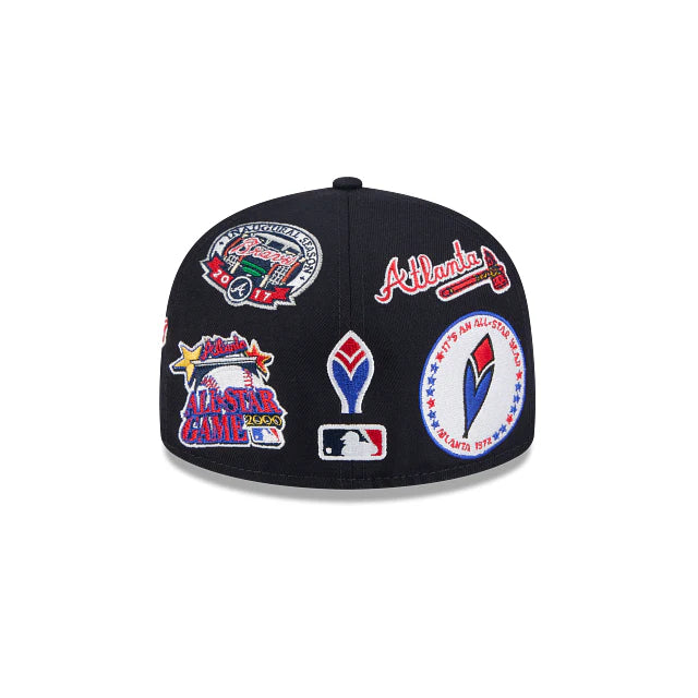New Era Atlanta Braves MLB All Over Team 59FIFTY Fitted Cap