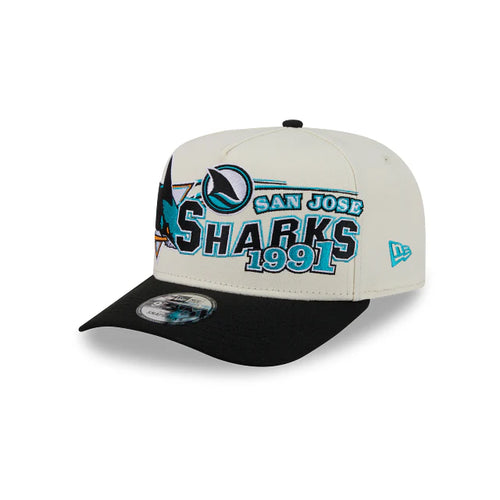 New Era San Jose Sharks NHL Chrome White Classic 9FIFTY A-Frame Snapback