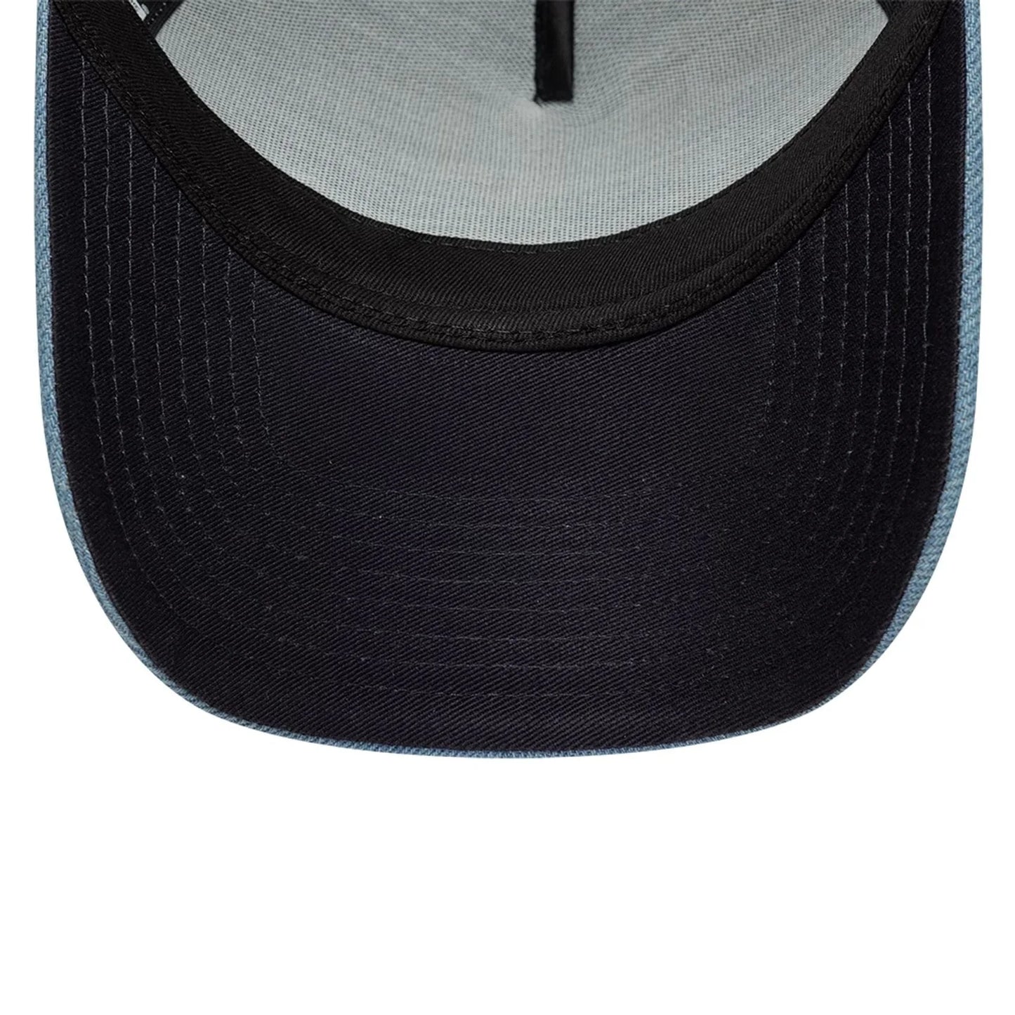 NEW ERA New Era Leather Patch Denim Navy 9FORTY A-Frame Trucker Adjustable Cap