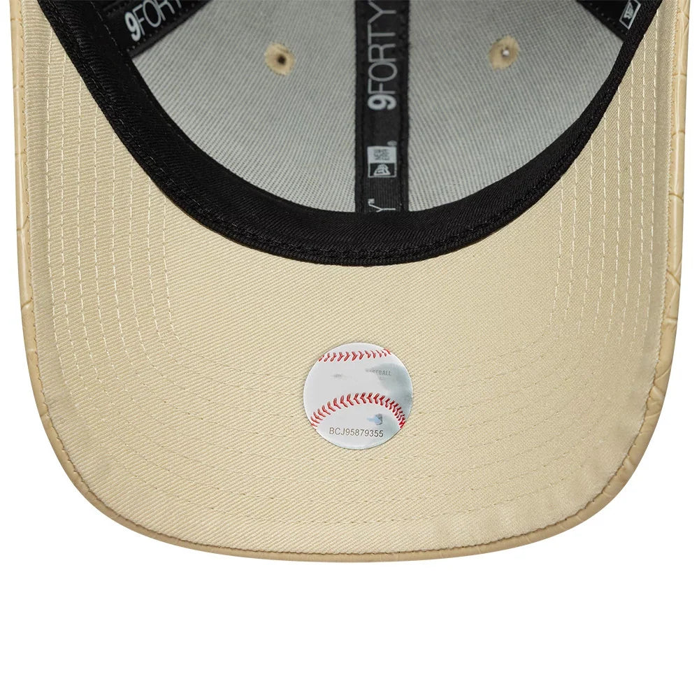 NEW ERA Womens MLB Pattern PU Light Beige 9FORTY Adjustable Cap