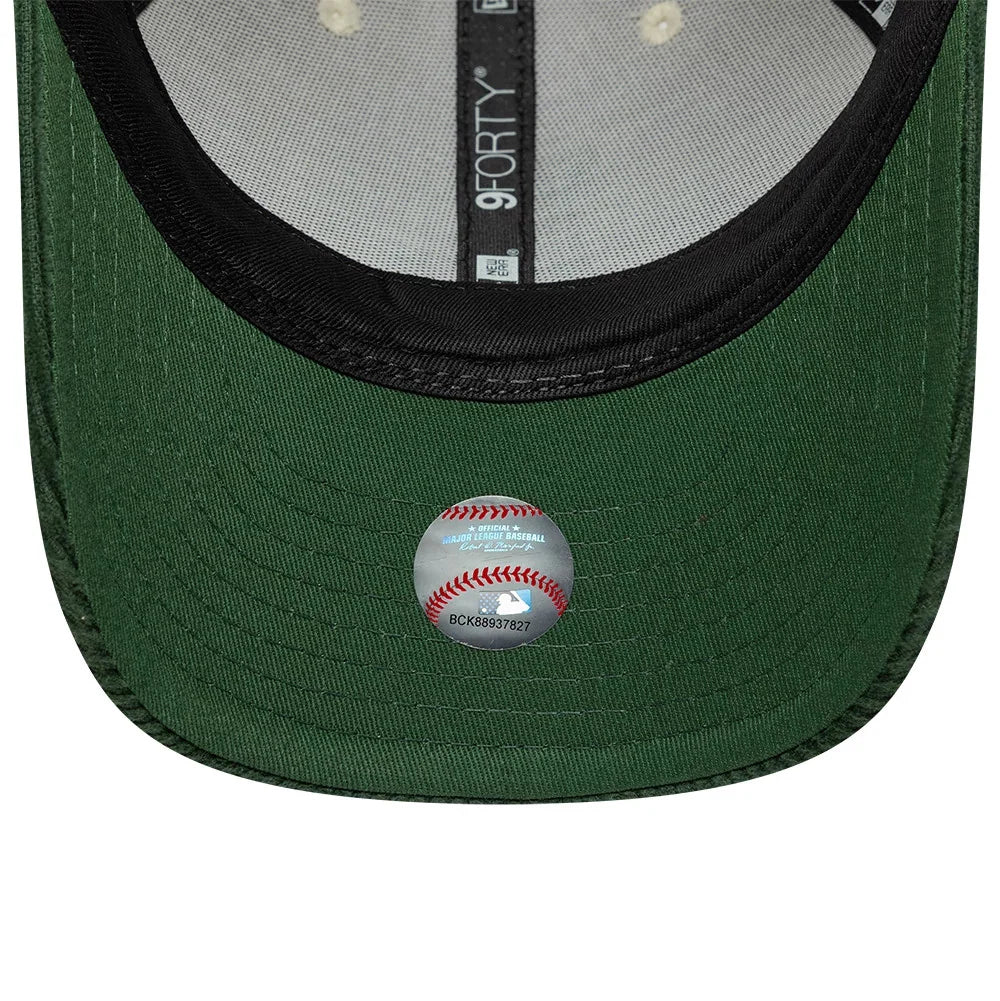New Era LA Dodgers MLB Cord Cream & Green 9FORTY M-Crown Adjustable Cap
