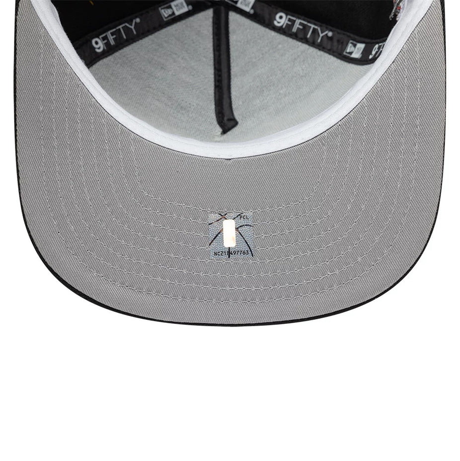 New Era Milwaukee Bucks NBA Hardwood Classic Black 9FIFTY A-Frame Snapback Adjustable Cap