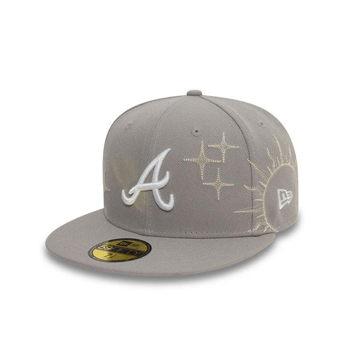 NEW ERA Atlanta Braves MLB Zodiac Grey 59FIFTY Fitted Cap