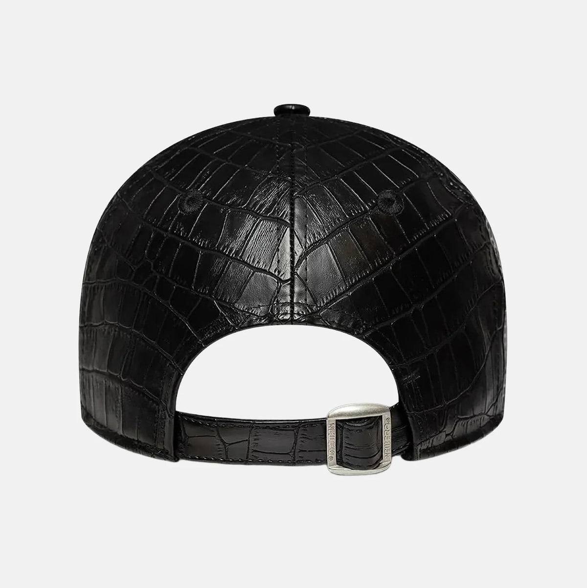 NEW ERA Womens 9FORTY NY YANKEES CROC Black Croc Embossed Faux Leather Cap