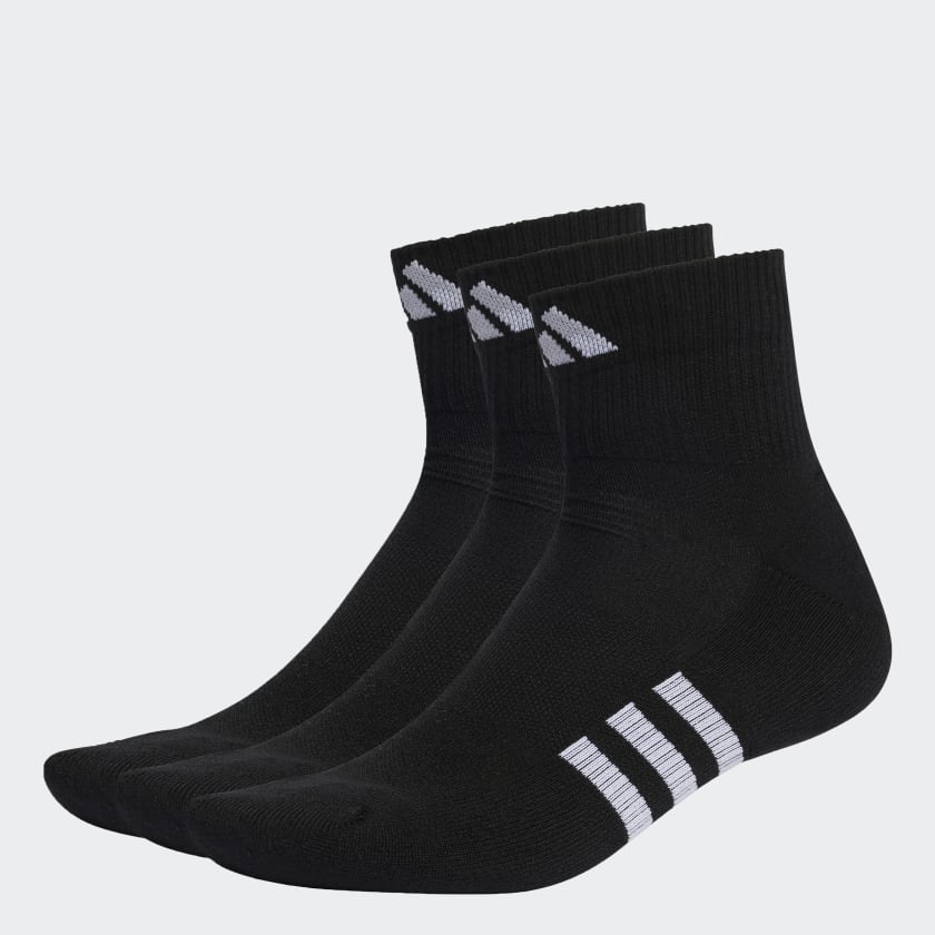 ADIDAS Performance Cushioned Mid-Cut Socks 3 Pairs