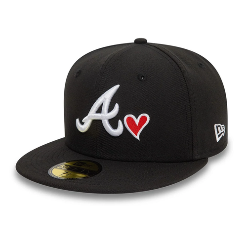 NEW ERA Atlanta Braves MLB Heart Icon Black 59FIFTY Fitted Cap