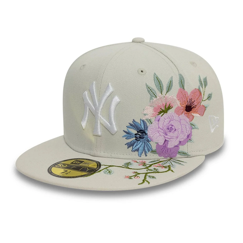 NEW ERA New York Yankees MLB Floral Light Beige 59FIFTY Fitted Cap