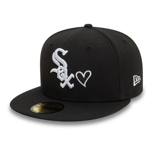 NEW ERA Chicago White Sox MLB Heart Icon Black 59FIFTY Fitted Cap