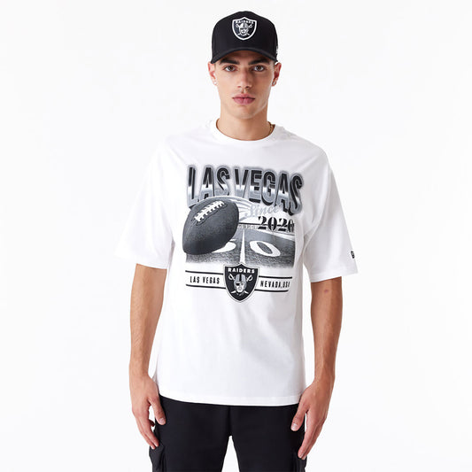 NEW ERA Las Vegas Raiders NFL Team Graphic White Oversized T-Shirt