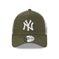 New York Yankees Khaki A-Frame Trucker Cap