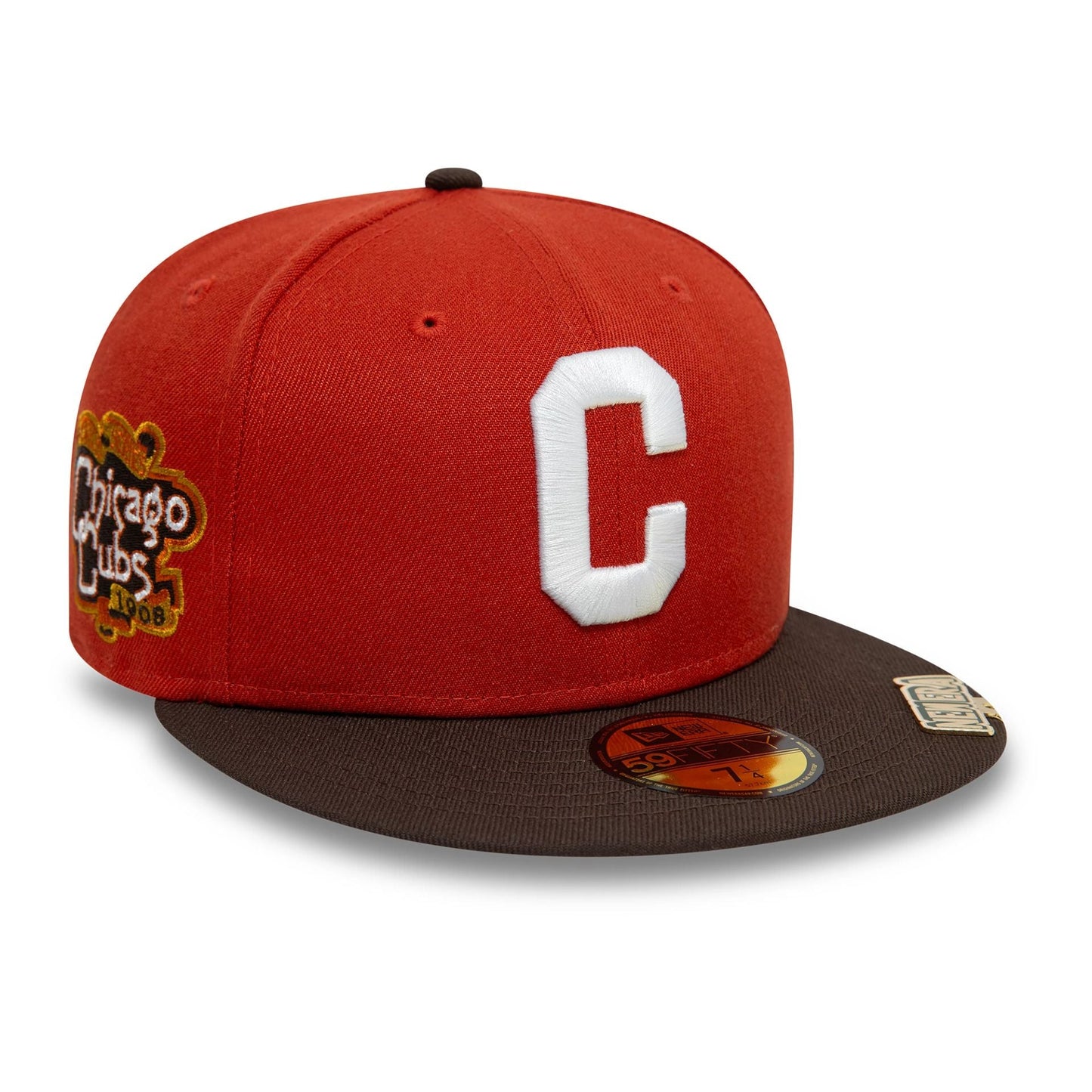 NEW ERA Chicago Cubs Visor Clip Dark Red 59FIFTY Fitted Cap