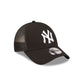 New Era New York Yankees Home Field Black 9FORTY A-Frame Trucker Cap