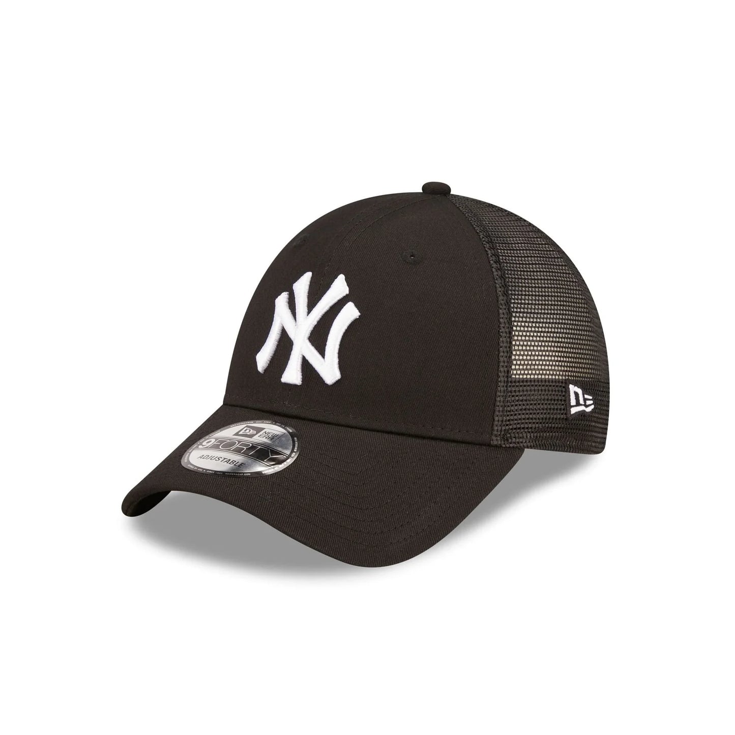 New Era New York Yankees Home Field Black 9FORTY A-Frame Trucker Cap
