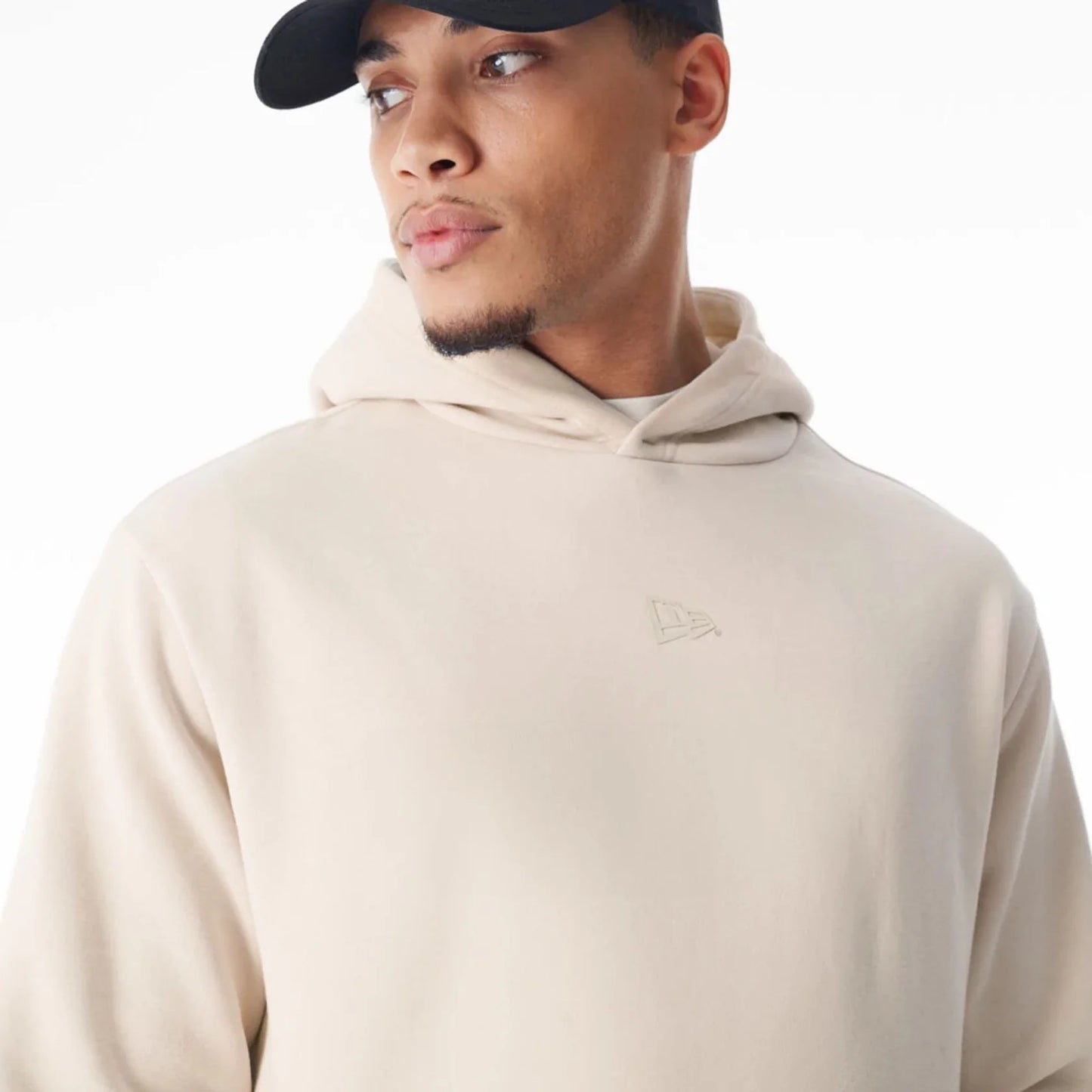 NEW ERA New Era Flag Cream Oversized Pullover Hoodie