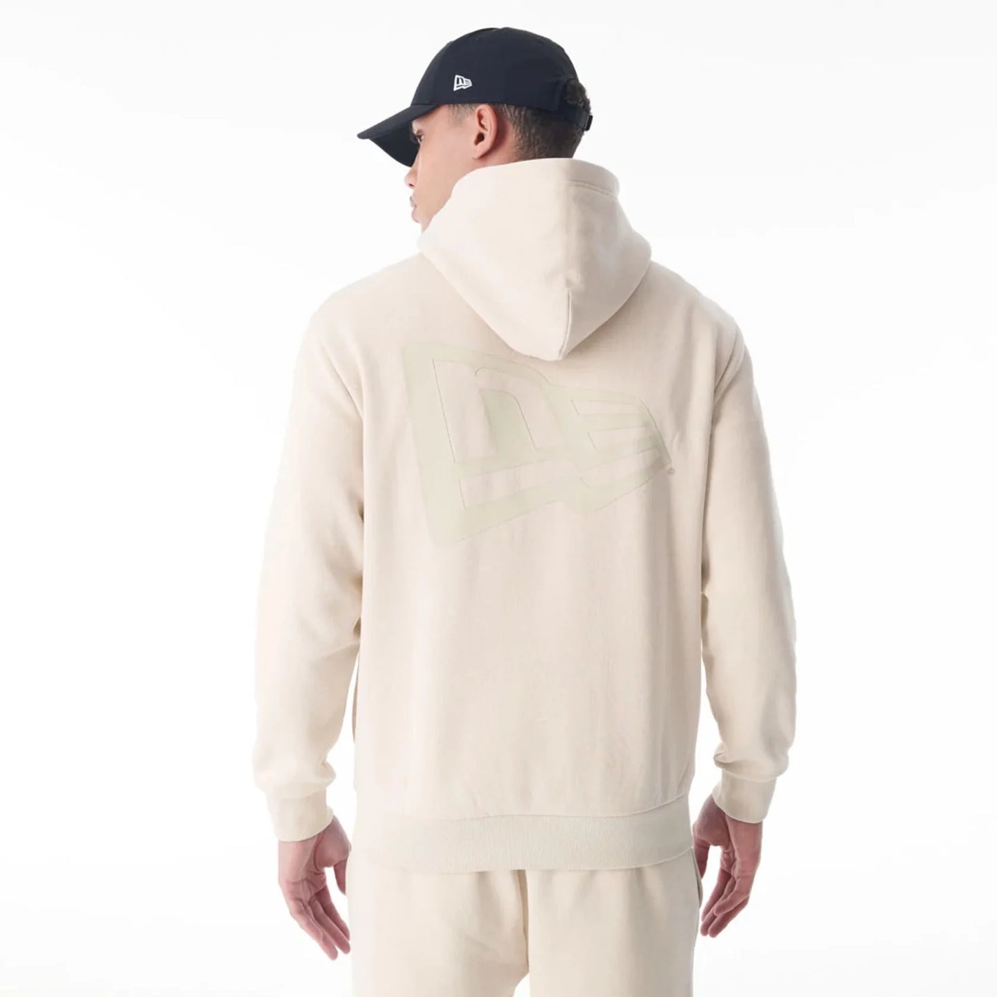 NEW ERA New Era Flag Cream Oversized Pullover Hoodie