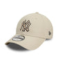 NEW ERA New York Yankees Team Outline Cream 9FORTY Adjustable Cap