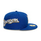 NEW ERA Milwaukee Brewers Image MLB All Over Print Blue 59FIFTY Fitted Cap