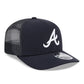 NEW ERA Atlanta Braves MLB Evergreen Navy 9SEVENTY Stretch Snap Adjustable Cap