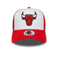 NEW ERA Chicago Bulls NBA Side Patch Red 9FORTY A-Frame Trucker Adjustable Cap