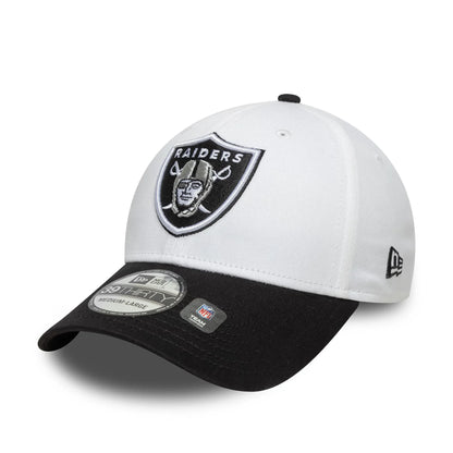NEW ERA Las Vegas Raiders NFL Team Logo White 39THIRTY Stretch Fit Adjustable Cap