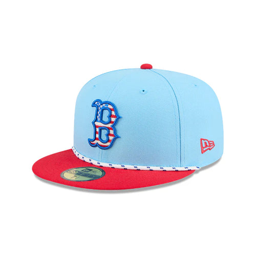 New Era Boston Red Sox MLB 4th Of July '25  Light Blue/red 59FIFTY Fitted Cap