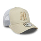New Era New York Yankees MLB League Essential Light Beige 9FORTY E-Frame Trucker Adjustable Cap