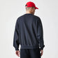 Kansas City Chiefs NFL Washed Boxy Black Oversized Crew Neck Sweater