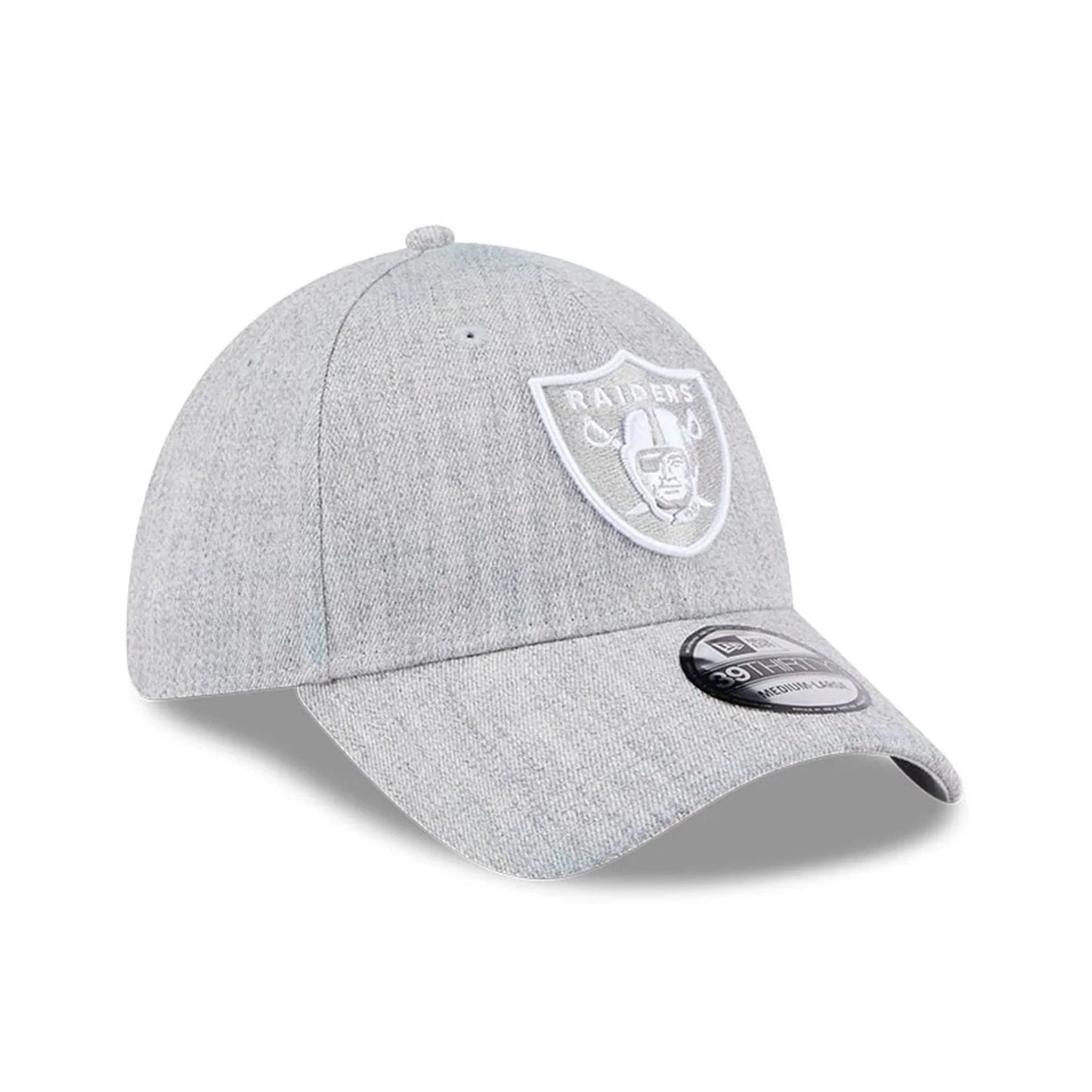 NEW ERA Las Vegas Raiders NFL Heather Grey 39THIRTY Stretch Fit Cap