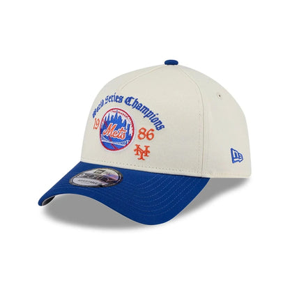 NEW ERA New York Mets MLB Old English White 9FORTY A-Frame Adjustable Cap