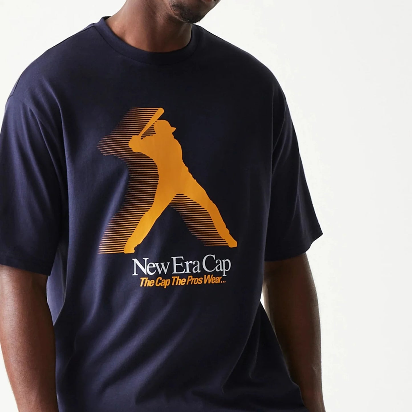 New Era Baseball Player Graphic Navy Oversized T-Shirt