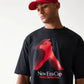 New Era Baseball Player Graphic Black Oversized T-Shirt