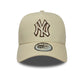 New Era New York Yankees MLB Outline Cream 9FORTY E-Frame Trucker Cap