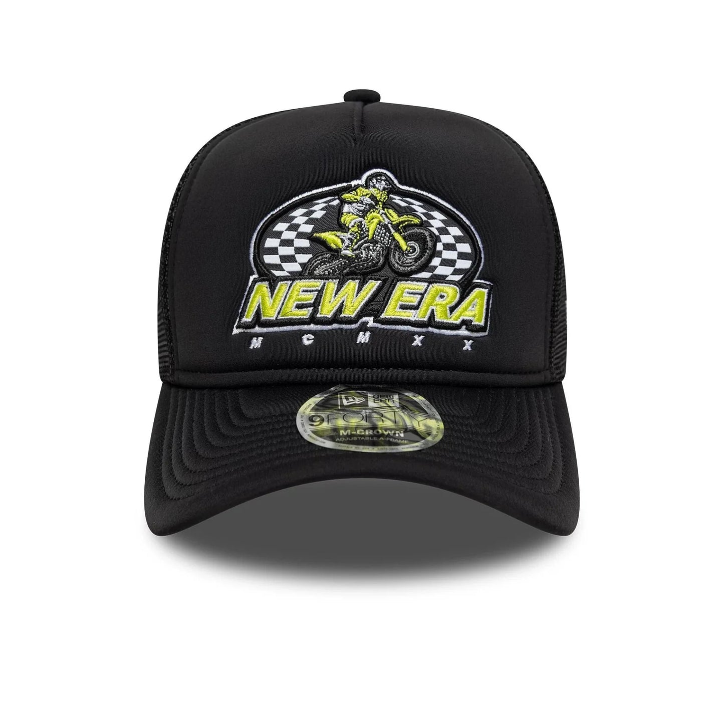 New Era Graphic Black 9FORTY M-Crown A-Frame Trucker Cap
