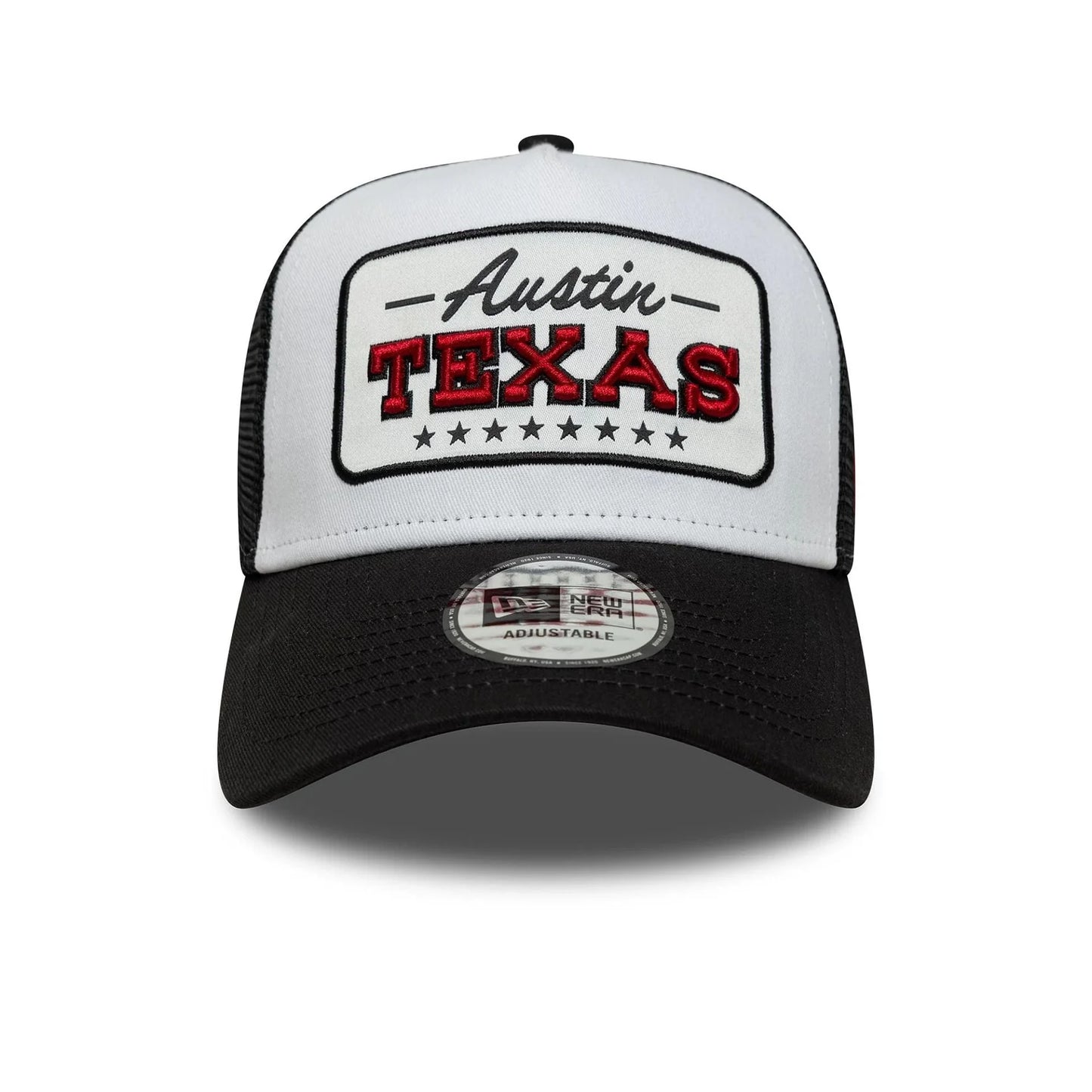 New Era Location Patch Black 9FORTY A-Frame Trucker Cap