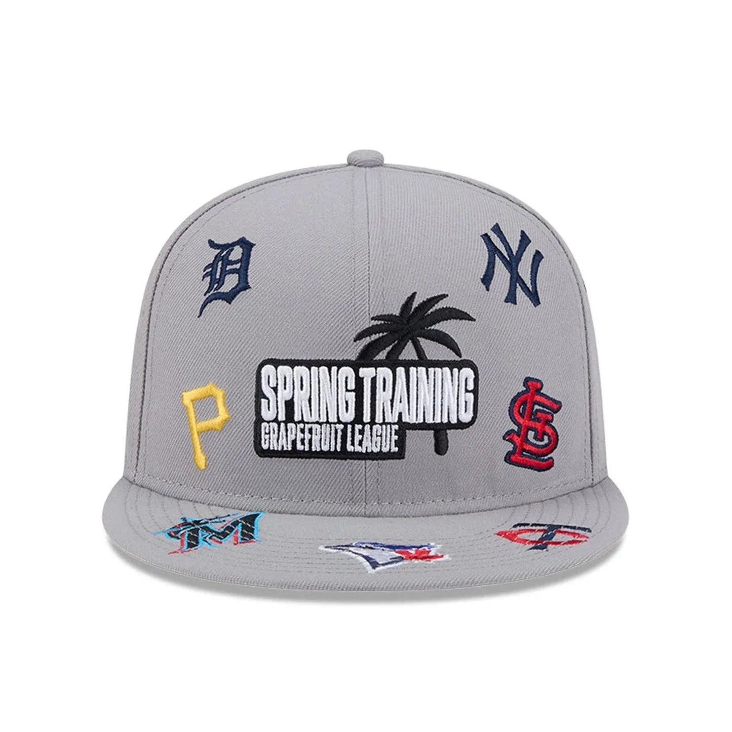 NEW ERA Grapefruit League Logo MLB Scattered Grey 9FIFTY Snapback Adjustable Cap