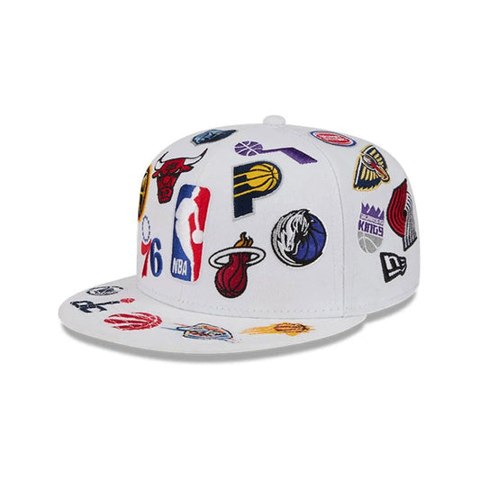 New Era NBA All Over White 59FIFTY Fitted Cap