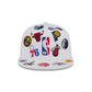 New Era NBA All Over White 59FIFTY Fitted Cap