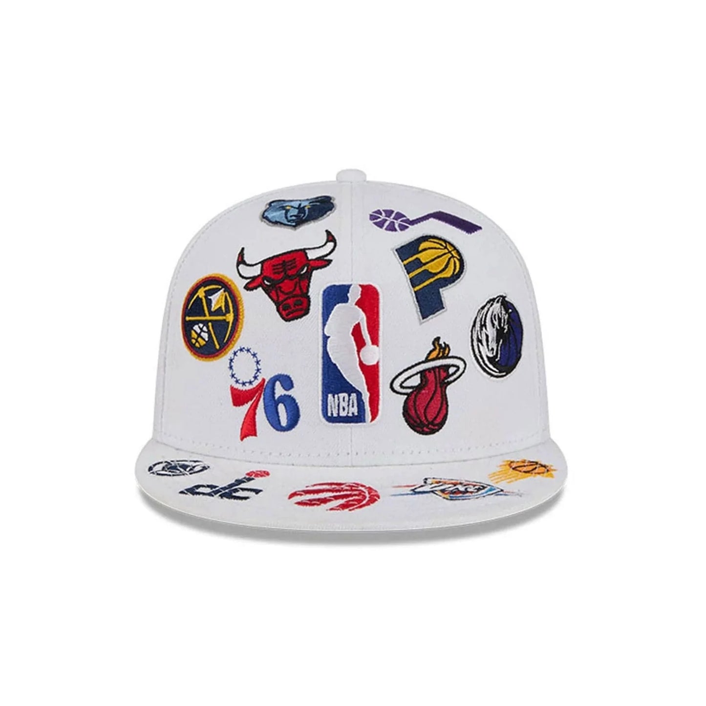 New Era NBA All Over White 59FIFTY Fitted Cap
