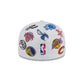 New Era NBA All Over White 59FIFTY Fitted Cap