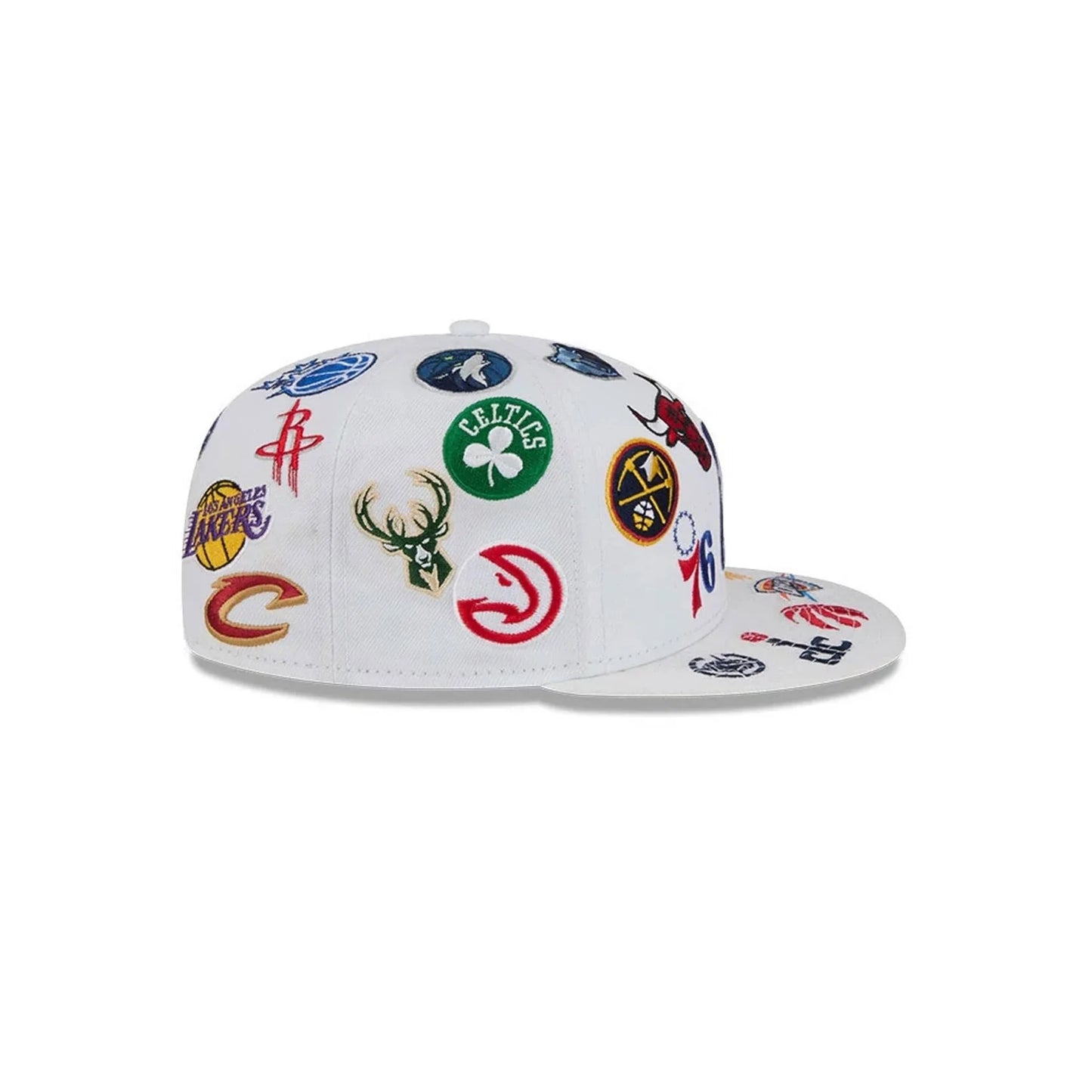 New Era NBA All Over White 59FIFTY Fitted Cap