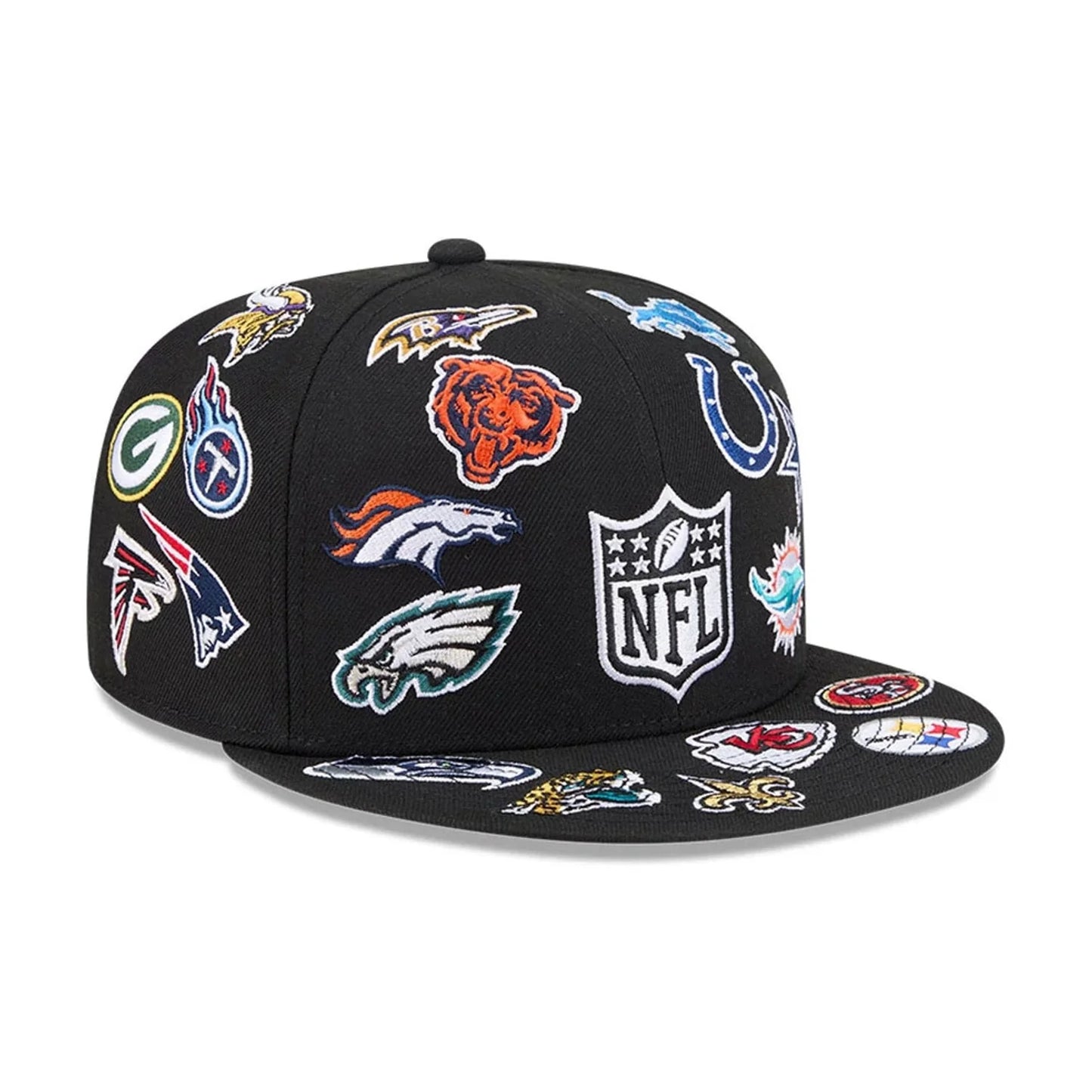 New Era NFL All Over Black 59FIFTY Fitted Cap