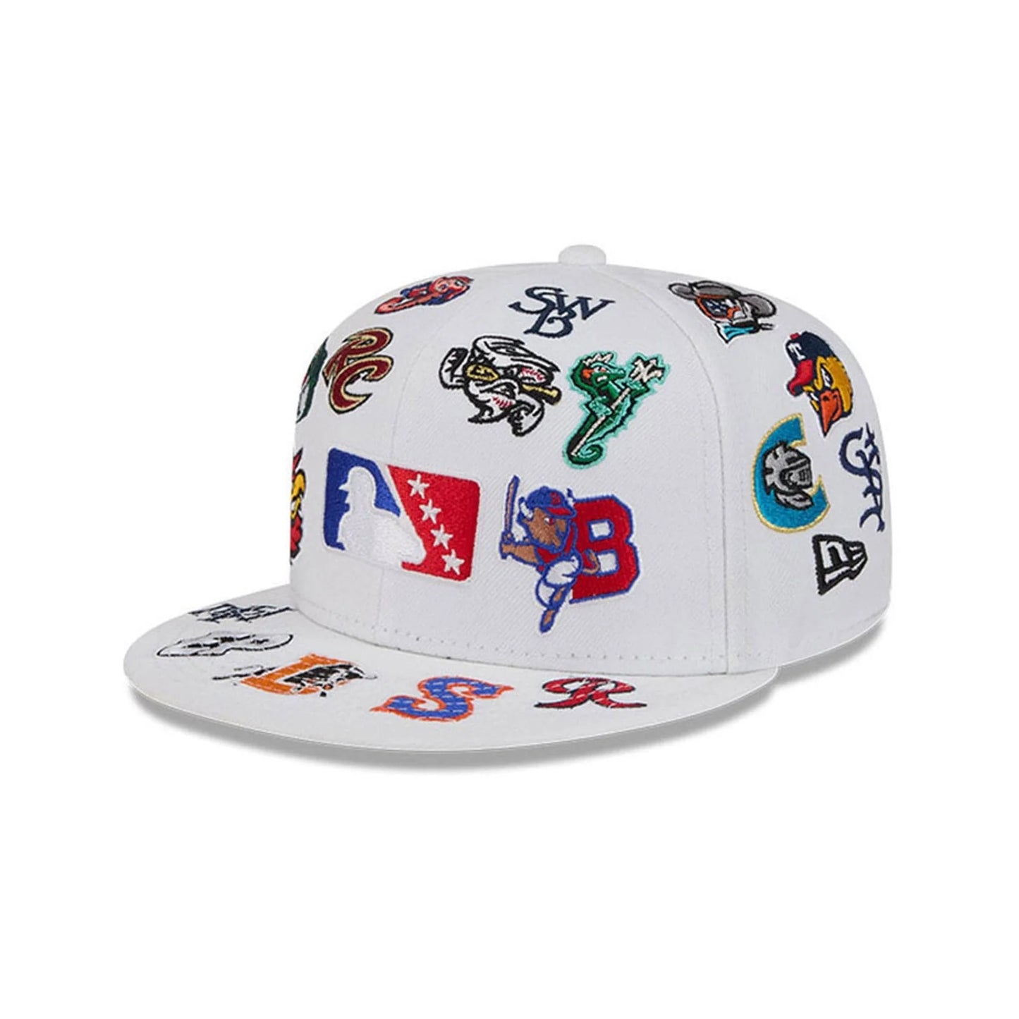 New Era White MiLB All Over 59FIFTY Fitted Cap (kopie)