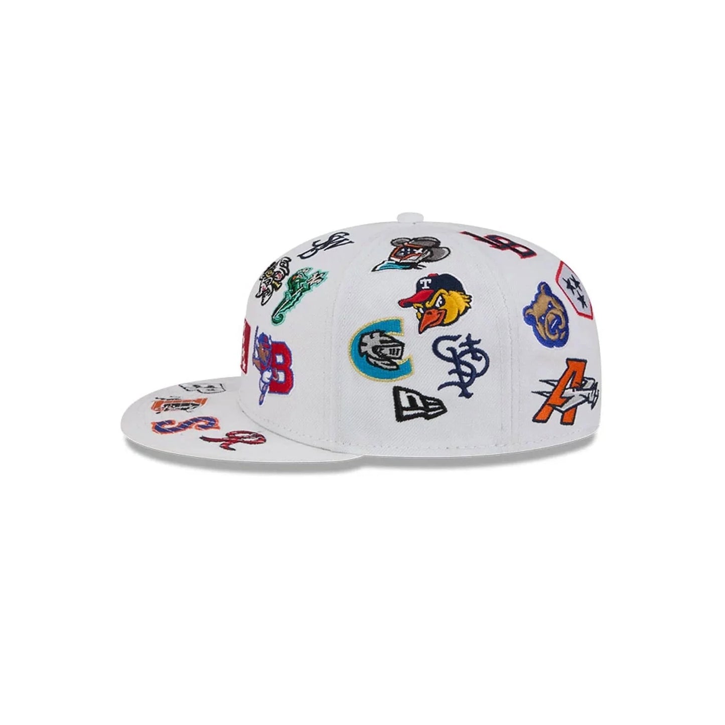 New Era White MiLB All Over 59FIFTY Fitted Cap (kopie)