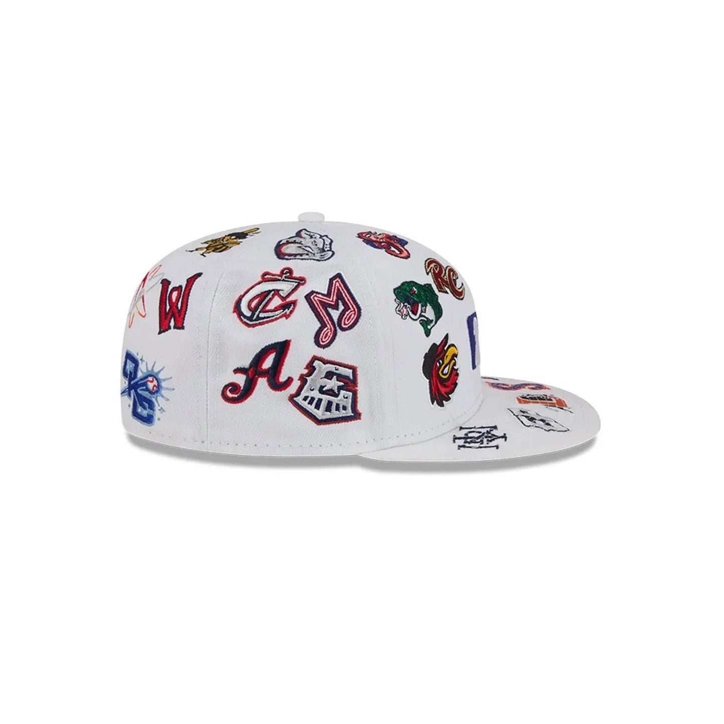New Era MiLB All Over White 59FIFTY Fitted Cap