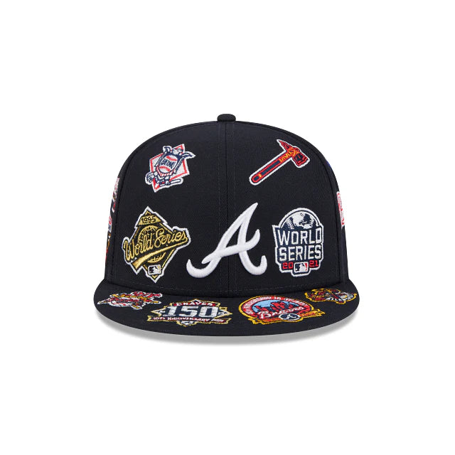 New Era Atlanta Braves MLB All Over Team 59FIFTY Fitted Cap