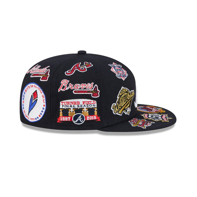 New Era Atlanta Braves MLB All Over Team 59FIFTY Fitted Cap
