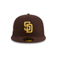 New Era San Diego Padres MLB Hidden Hit Dark Brown 59FIFTY Fitted Cap