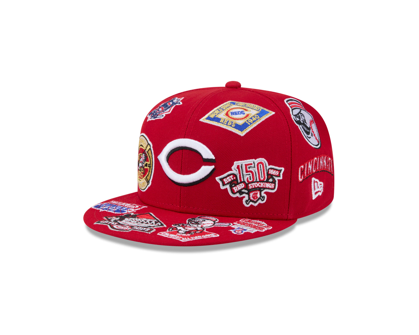 New Era Cincinnati Reds MLB All Over Team 59FIFTY Fitted Cap